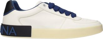 Dolce & Gabbana Dolce & Gabbana Portofino Hombres Zapatillas Blancas Cuero/Denim