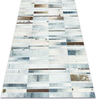RugsX Rugsx - Alfombra Patchwork 21717 Beige - Piel De Vacuno, Tableros Beige 160x230 Cm