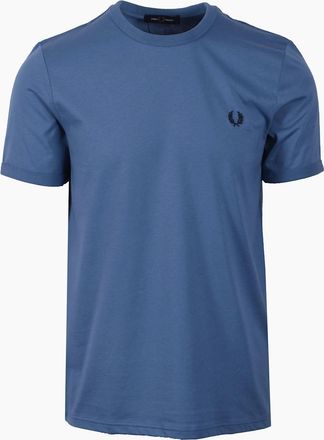 Fred Perry Mens FRED PERRY RINGER T-SHIRT ACE BLUE - Size: 40