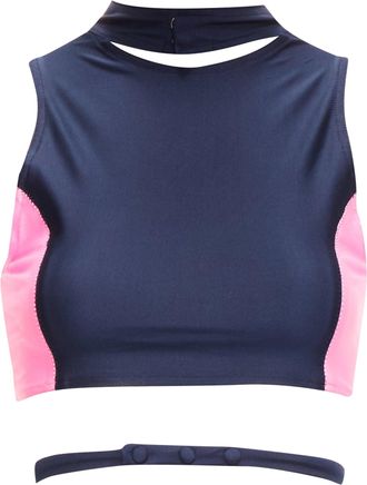 AMBUSH Ambush Panelled Logo Back Waist Tie Cropped Sports Top