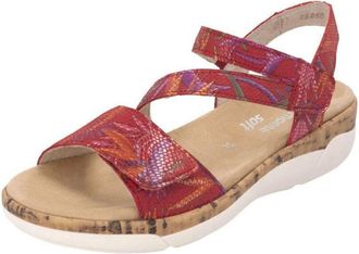 Remonte Womens Flat Sandals In Red Multi