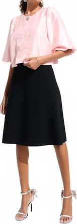 Joseph Ribkoff Viscose Sweater Knit A Line Skirt In Black