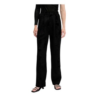 Desigual Broeken, Dames, Zwart, S, Polyester, Wijde broek
