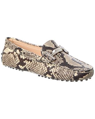 Tod's TodS Snake-Embossed Leather Loafer