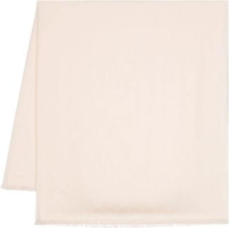 Pinko Lichtroze Sjaal met Franjes - Dames - Zijden sjaals - Roze - ONE Size - Katoen - Accessoires