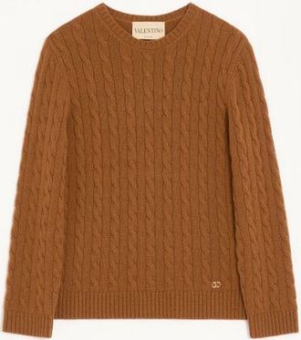 Valentino Cashmere Jumper Woman TAN XL