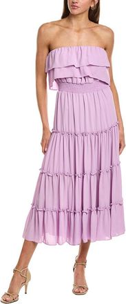 1.State 1.State Strapless Smocked Waist Tiered Maxi Dress