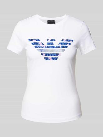 Emporio Armani T-Shirt mit Logo-Print in Weiss, Gr&ouml;&szlig;e L