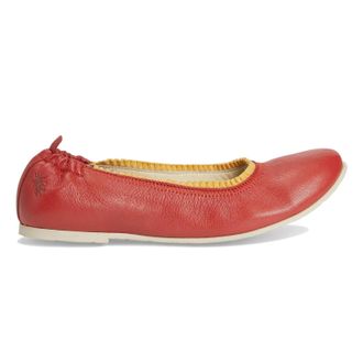 FLY London GOIL222FLY Mousse Leather Womens Slip On Shoes - Devil Red Yellow - Size:UK 6