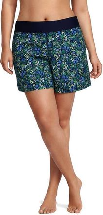 Lands End 5 Board Shorts in Navy Multi Ditsy Floral at Nordstrom, Size 24W