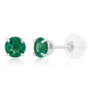MAX + STONE 14k Yellow or White Gold 4mm Round Stud Earrings