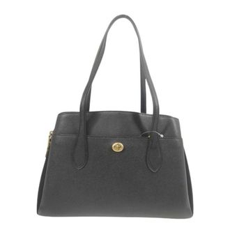 Coach Black Leather Handbag Tote Bag (Pre-Owned)