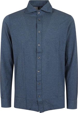 Barba Oversized Shirt - Heren - Vesten - Blauw - L - Truien & Vesten