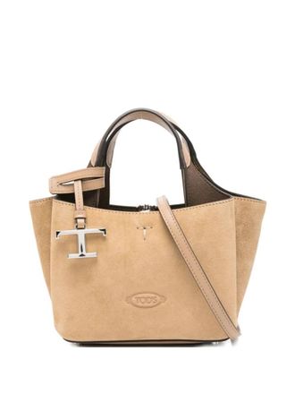 Tod's Brown Logo Micro Tote