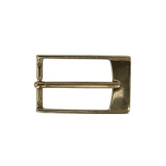 Trafalgar Store 30mm Elongated Rectangular Solid Brass Italian Harness Belt Buckle in Polished Brass at Nordstrom
