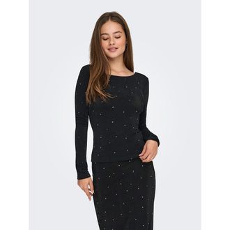 Jacqueline de Yong T-shirt met pailletten en lange mouwen