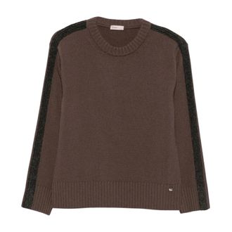 Herno Truien & Vesten, Dames, Bruin, M, Trui met ronde hals