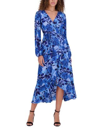 Kensie Printed Burnout Midi Dress
