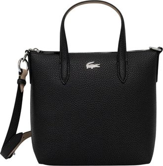 Lacoste Anna Mini Tote - Dames - Shoppers - Zwart - ONE Size - Su&egrave;de - Tassen