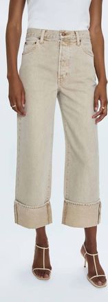 Pistola Denim Ryder High Rise Cuffed Jean In Oat