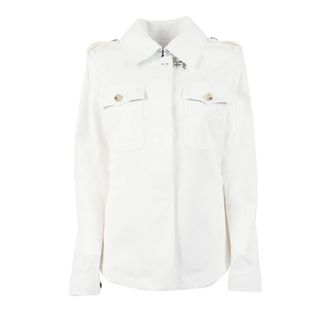 Fay Jassen, Heren, Wit, L, Katoen, Shirt Jacket Con Gancio