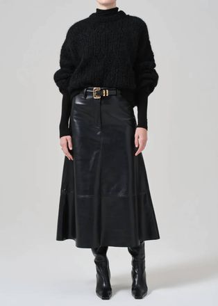 Citizens Of Humanity Cassia Leather Skirt In Black
