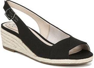 Life Stride Socialite Espadrille Slingback Sandal in Black at Nordstrom Rack, Size 8.5