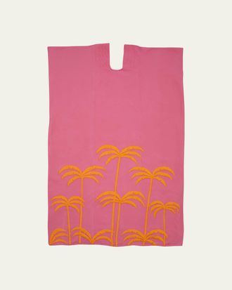 Pippa Holt Three Panel Embroidered Palm Tree Midi Kaftan