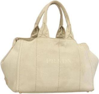 Prada Pre-owned Canvas prada-bags - Dames - Vintage Shopper - Beige - ONE Size - Vintage