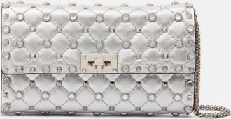 Valentino Garavani Rockstud Spike metallic leather shoulder bag