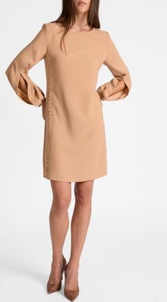 Santorelli Pauli Shift Dress in Satin Back Crepe in Hazelwood at Nordstrom, Size 12
