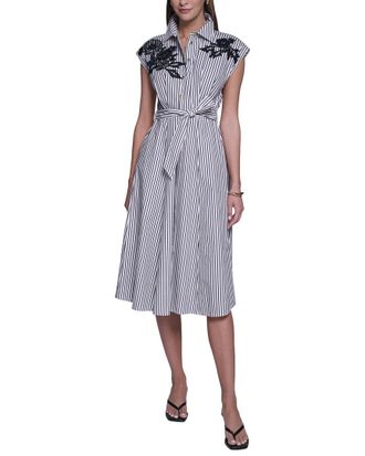 Halston Heritage SLEEVELESS SHIRT DRESS