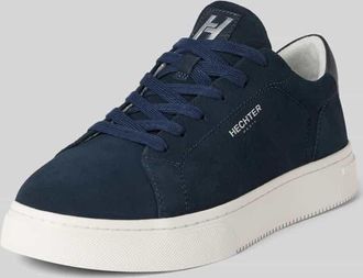 Daniel Hechter Sneaker aus echtem Leder mit Logo-Pr&auml;gung Modell Julien in Marine, Gr&ouml;&szlig;e 41