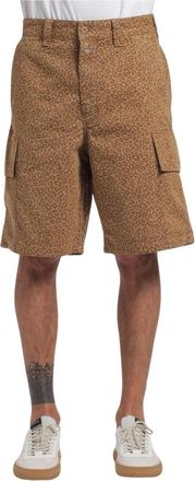 Closed Animal Print Lange Been Cargo Shorts - Heren - Korte Broeken - Beige - W33 - Katoen - Korte Broeken