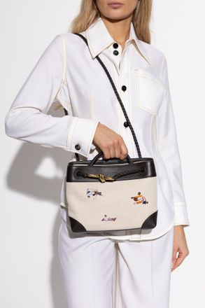 Bottega Veneta Handbag Andiamo Small, Womens, Cream