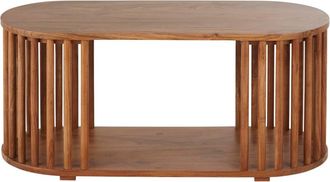 Maisons du monde Banco de madera maciza de acacia 86,5x35,5x40 cm