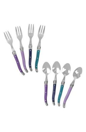 French Home 8-Piece Laguiole Spoons & Forks Set in Plum Rose at Nordstrom Rack
