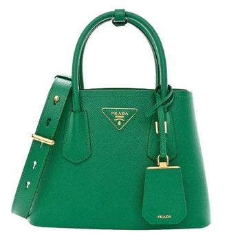 Prada Emerald Green Double Saffiano Mini Bag