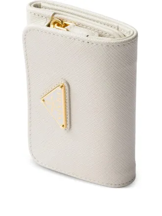 Prada small Saffiano leather wallet - women - Calf Leather - One Size - White