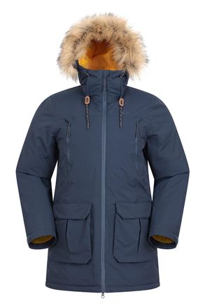 Mountain Warehouse Traverse Mens Down Waterproof Jacket - Breathable Coat with Microfibre insulation, Down filling & Taped Seams - Best for Autumn Winter & Outdoors Navy