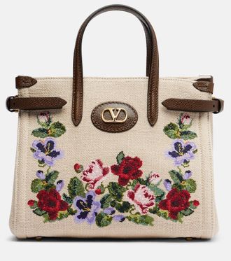 Valentino Garavani Bolso Antibes Medium de lona