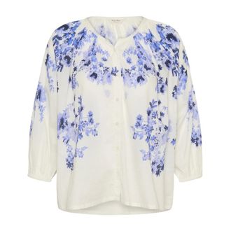 Part Two Shadow Flower Print Blouse - female - Part Two - Blouses - Blue - L - Blouses & Shirts