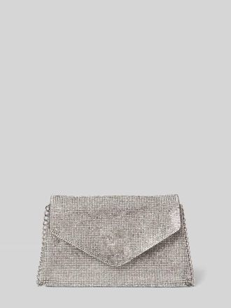 Jake*s Clutch mit Allover-Strasssteinbesatz in Silber, Gr&ouml;&szlig;e 1