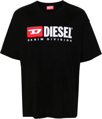 Diesel Zwarte T-shirts en Polos - Heren - T-shirts - Zwart - XL - Katoen - Tops