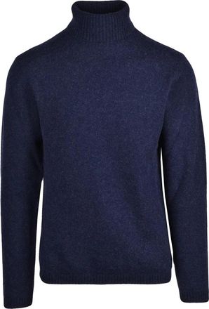 Daniele Fiesoli Maglione Collo Alto - Heren - Coltruien - Blauw - M - Wol - Truien & Vesten