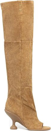 Naked Wolfe 90mm Kind sculpted-heel boots - women - Leather/Leather/Rubber - 37 - Brown