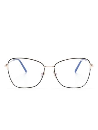 Tom Ford Eyewear Occhiali a farfalla bicolore - Oro