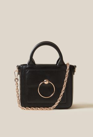 Claudie Pierlot Mini sac Anouck cuir lisse cha&icirc;ne