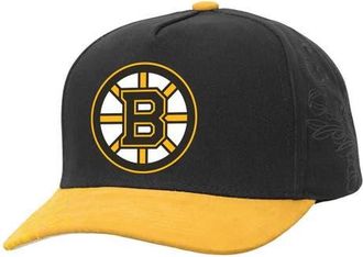 Mitchell & Ness Mens Mitchell & Ness Black/Gold Boston Bruins May Flowers Pro Crown Adjustable Hat at Nordstrom