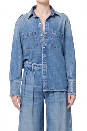Citizens Of Humanity Ari Button-Down Denim Shirt In Dweller